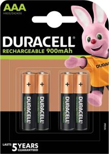 Coppens Duracell Rechargeble Stay Charged AAA HR03 900mAh blister 4 stuks