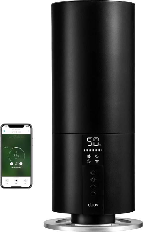 Duux Beam Mini 2 Smart Luchtbevochtiger DXHU12 Luchtbevochtiger met Hygrometer Aromatherapie Zwart