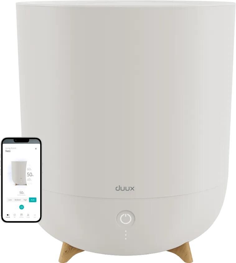Duux Neo Smart Ultrasone Luchtbevochtiger met Hygrostaat 5L watertank Humidifier met 500ml u verneveling Greige
