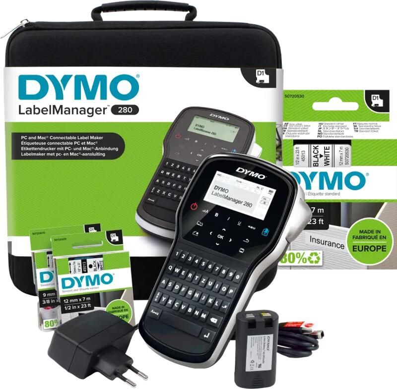 Dymo LabelManager 280 Case Kit Qwerty + 1 extra label