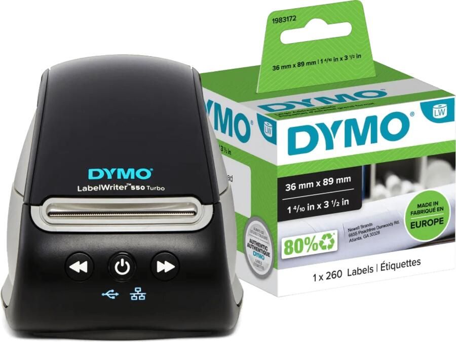 Dymo LabelWriter 550 Turbo + 1 extra label