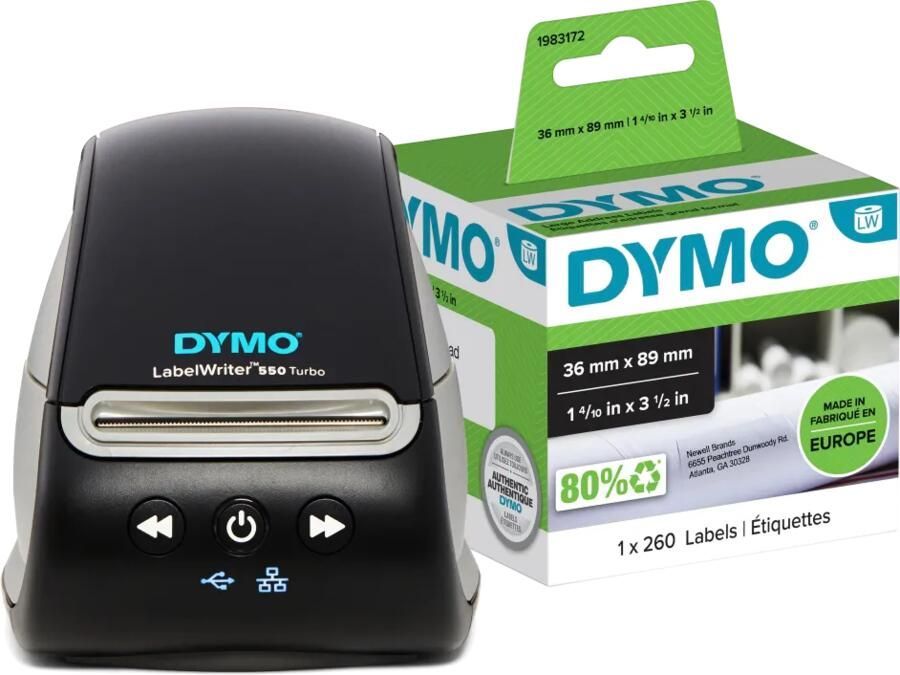 Dymo LabelWriter 550 Turbo + 1 extra label