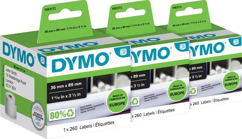 Dymo LabelWriter Adres Etiket 36x89mm 3-pack