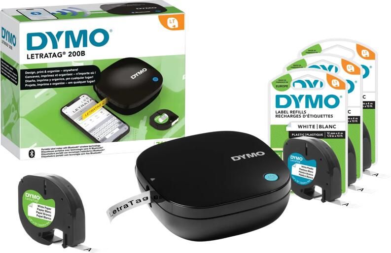 Dymo LetraTag 200B Bluetooth Labelprinter + 3 extra labels