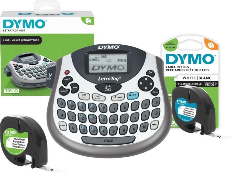 Dymo LetraTag LT-100T Labelprinter Qwerty + 1 extra label