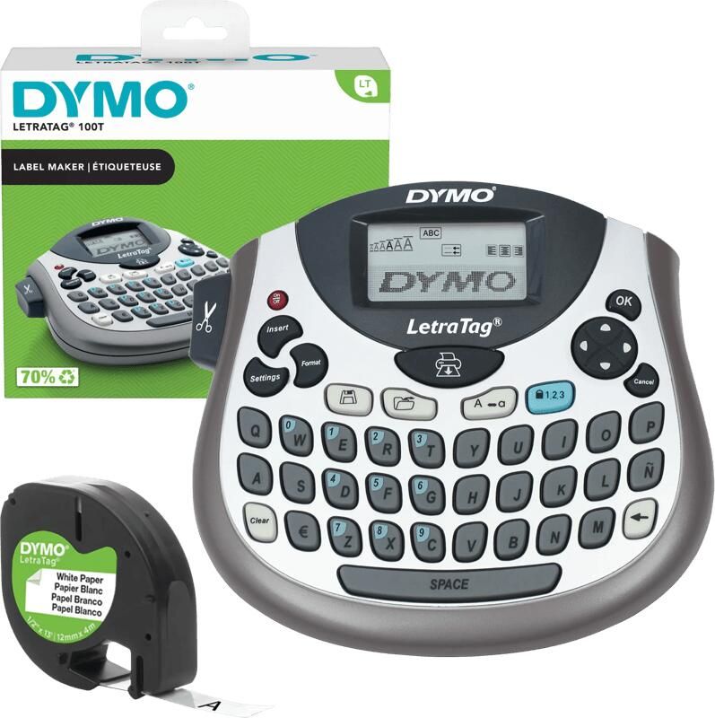 Dymo LetraTag LT-100T Labelprinter Qwerty + tape