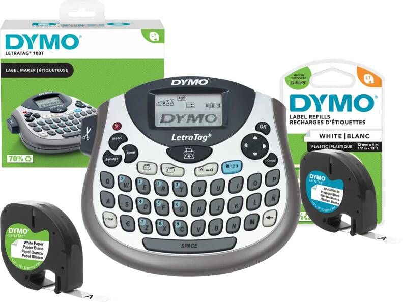 Dymo LetraTag LT-100T Labelprinter Qwerty + 1 extra label
