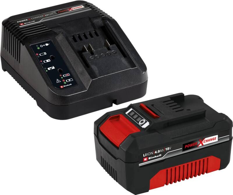Einhell Starter Kit accu en lader Power X-Change (Li-Ion 18 V 4 0 Ah accu en lader geschikt voor alle Power X-Change apparaten)