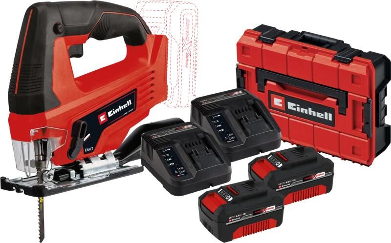 Einhell TC-JS 18 Li Solo 4 0 Ah Accu (2x) E-Case S-F Starterspakket