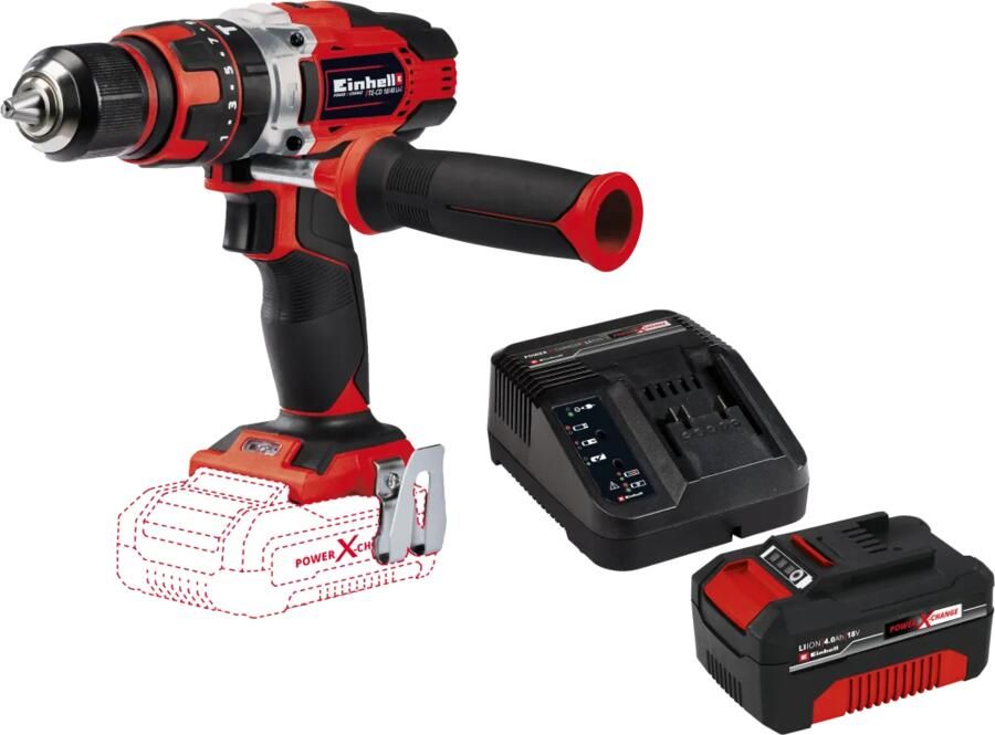Einhell TE-CD 18 48 Li-i Solo + 18 V 4.0 Ah Starter Kit Power X-Change