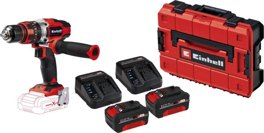 Einhell TE-CD 18 48 Li-i Solo 4 0 Ah Accu (2x) E-Case S-F Starterspakket