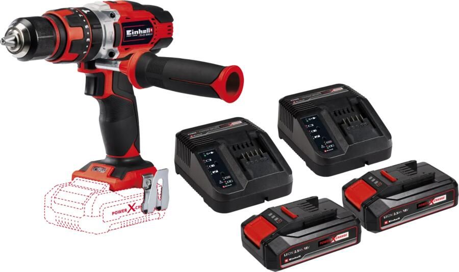 Einhell TE-CD 18 48 Li-i Solo 4 0 Ah Accu (2x) Starterspakket