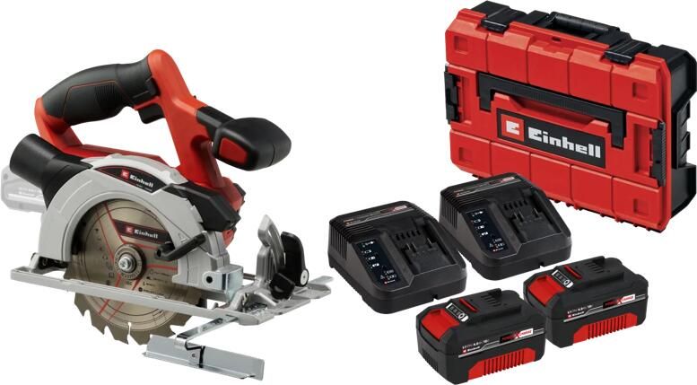 Einhell TE-CS 18 150 Li Solo 4 0 Ah Accu (2x) E-Case S-F Starterspakket