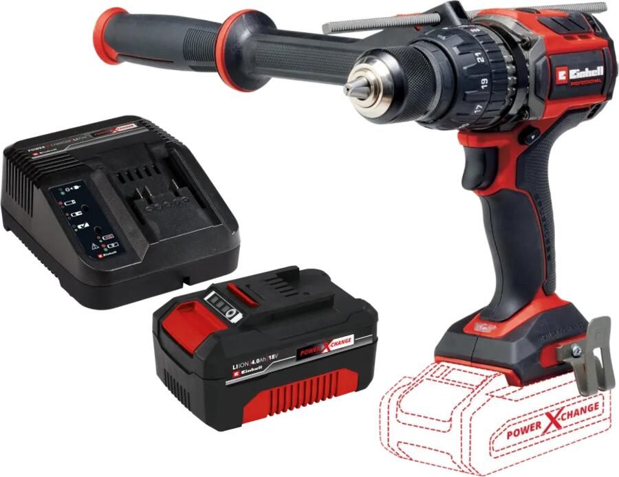 Einhell TP-CD 18 120 Li-i BL Solo + 18 V 4.0 Ah Starter Kit- Power X-Change