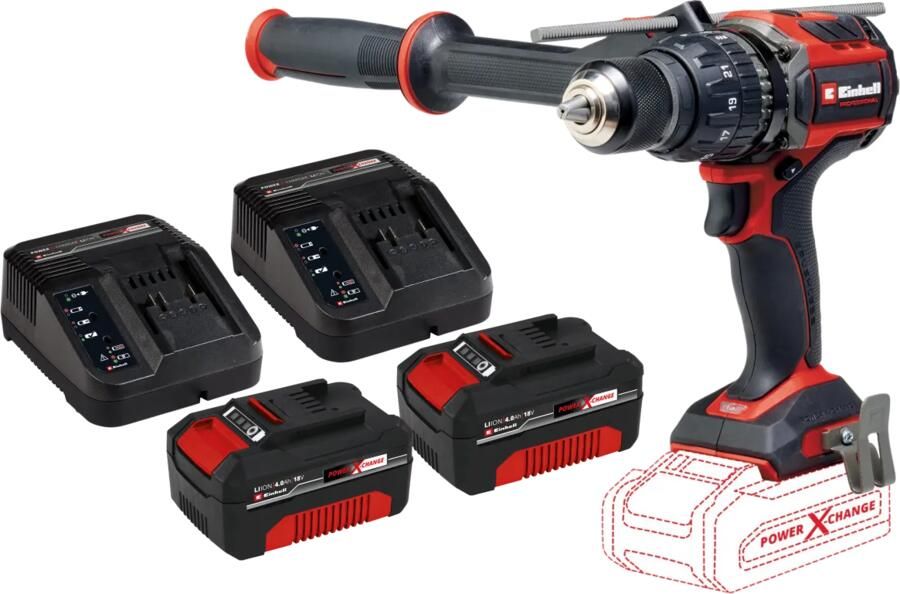 Einhell TP-CD 18 120 Li-i BL Solo 4 0 Ah Accu (2x) Starterspakket