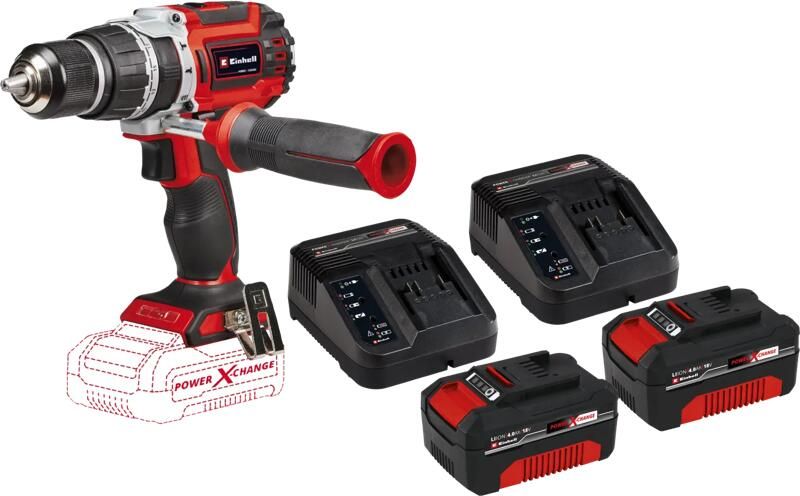 Einhell TP-CD 18 60 Li-i BL Solo 4 0 Ah Accu (2x) Starterspakket