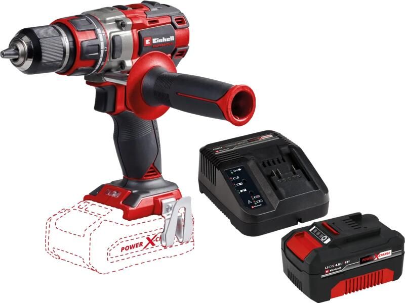 Einhell TP-CD 18 80 Li BL Solo + 18 V 4.0 Ah Starter Kit- Power X-Change