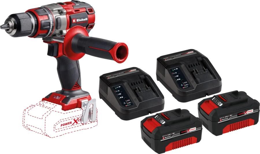 Einhell TP-CD 18 80 Li BL Solo 4 0 Ah Accu (2x) Starterspakket