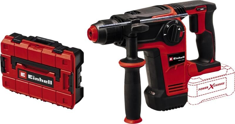 Einhell Accu Boorhamer TP-HD 18 26 Li BL Solo Power X-Change 18 V Li-ion 2 6 J Pneumatisch slagwerk SDS plus 4-functies: boren hamerboren Beitelen met of zonder beitelslot Incl. E-box Excl. accu en lader