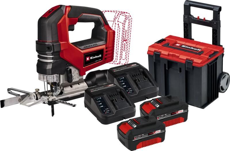 Einhell TP-JS 18 135 Li BL Solo 4 0 Ah Accu (2x) E-Case L Starterspakket
