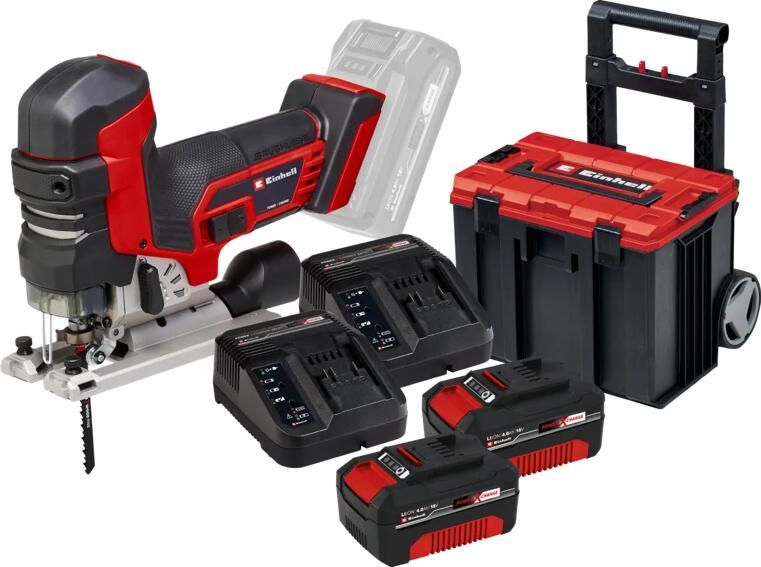 Einhell TP-JST 18 135 Li BL Solo 4 0 Ah Accu (2x) E-Case L Starterspakket