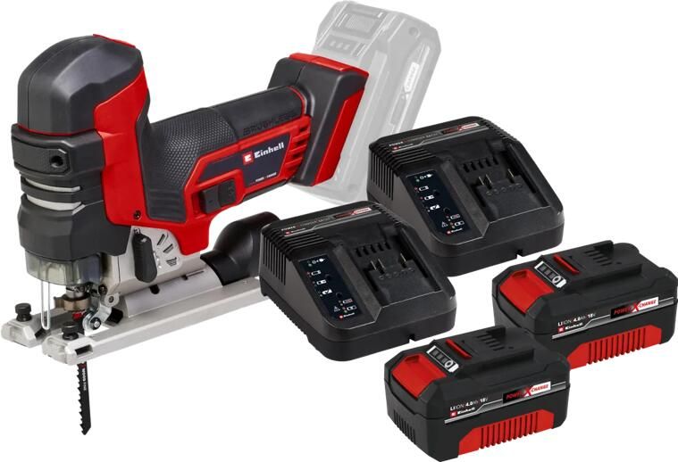 Einhell TP-JST 18 135 Li BL Solo 4 0 Ah Accu (2x) Starterspakket