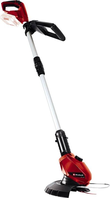 Einhell Accu Grastrimmer GE-CT 18 Li-Solo Power X-Change (Li-Ion 18 V 24 cm snijbreedte 8500 rpm draaibare en kantelbare motorkop Bloembeschermer zonder accu en lader)