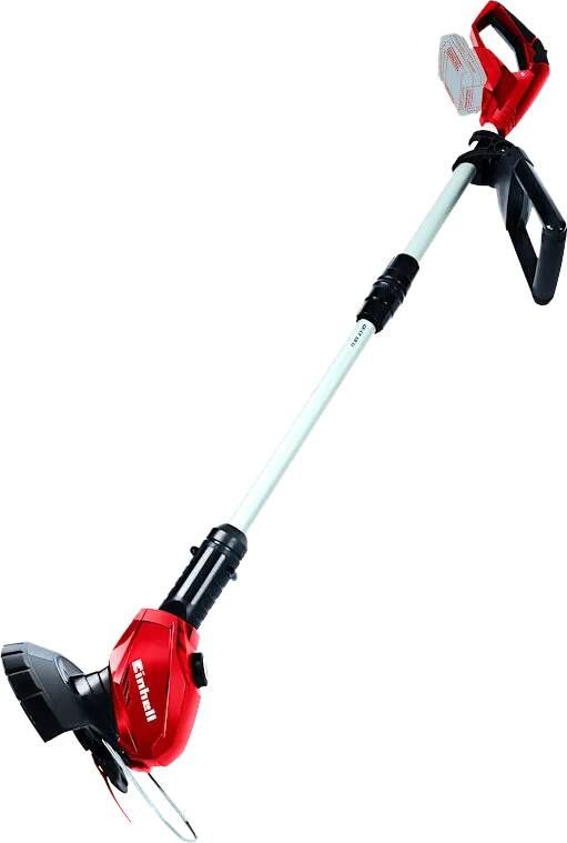 Einhell Accu Grastrimmer GE-CT 18 Li-Solo Power X-Change (Li-Ion 18 V 24 cm snijbreedte 8500 rpm draaibare en kantelbare motorkop Bloembeschermer zonder accu en lader)