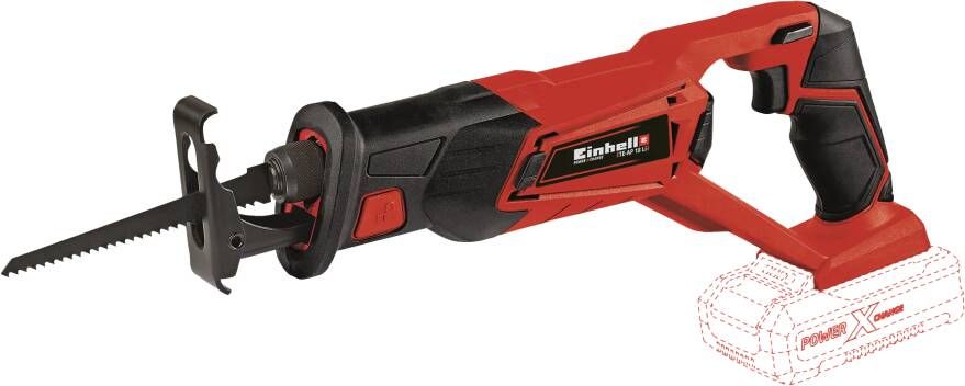 Einhell Accu Reciprozaag TE-AP 18 22 Li Solo Power X-Change 18 V Li-Ion 0-2.600 t min Slaghoogte: 22 mm Max. zaagdiepte hout metaal: 100 6 mm Incl. 1x Zaagblad voor hout Excl. accu en lader