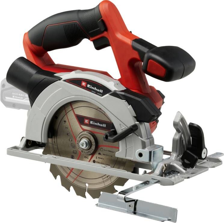 Einhell Accu Cirkelzaag TE-CS 18 150 Li Solo Power X-Change (18 V li-ion zaagblad ø150x10 mm zaagdiepte + verstekhoek zonder gereedschap instelbaar LED's zonder accu en lader)