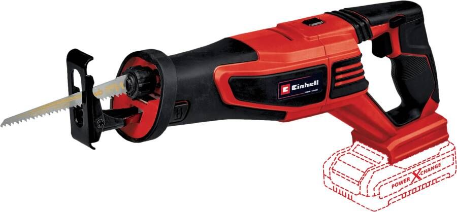 Einhell Accu Reciprozaag TP-AP 18 28 Li BL Solo Power X-Change 18 V Li-ion 0-2.600 t min Slaghoogte: 22 mm Max. Zaagdiepte (hout kunststof metaal): 200 20 12 mm Incl. 1x zaagblad voor hout Excl. accu en lader