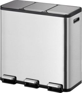 EKO EcoCasa II Recycler Pedaalemmer 45 Liter (3x15L) RVS
