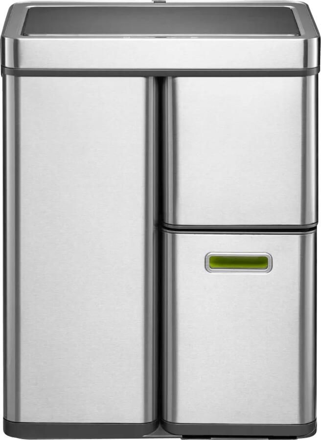 EKO Mirage Plus Sensor Afvalscheider Prullenbak 30 + 15 + 15 l Mat RVS Fingerprintproof