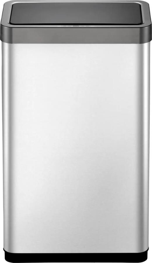 EKO Mirage Sensor Prullenbak 80 Liter matzilver RVS soft-close fingerprintproof
