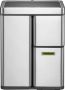EKO Mirage Plus Sensor Afvalscheider Prullenbak 30 + 15 + 15 l Mat RVS Fingerprintproof - Thumbnail 1