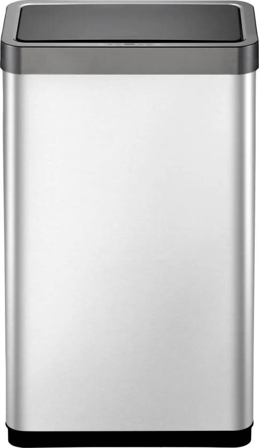 EKO Mirage Sensor Prullenbak 80 Liter matzilver RVS soft-close fingerprintproof