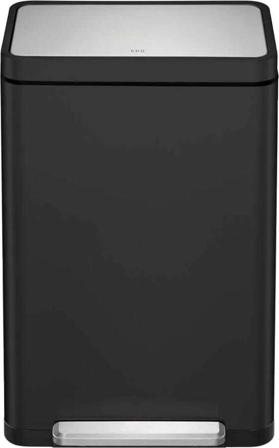 EKO X-Cube recycling pedaalemmer 20+20 liter Steel Stainless steel Polypropylene zwart glanzend mat RVS