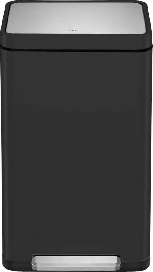 EKO X-Cube pedaalemmer 30 liter Steel Stainless steel Polypropylene zwart glanzend mat RVS