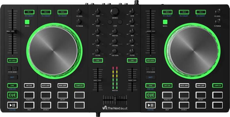 The next beat Tiësto DJ Controller Set Geschikt voor Beginnende tot Gevorderde DJ Inclusief DJ Software App