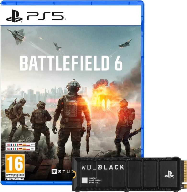 Electronic Arts Battlefield 6 PS5 + WD Black SN850P 4TB Heatsink NVMe SSD