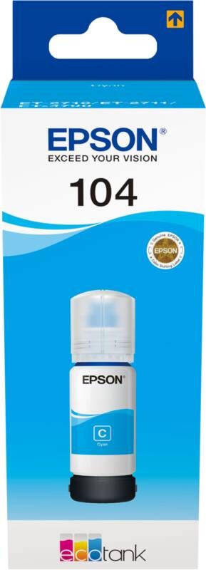 Epson inktfles 104 7.500 pagina&apos;s OEM C13T00P240 cyaan