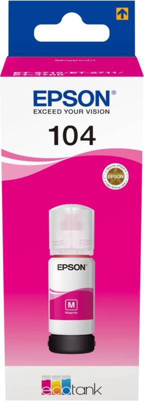 Epson inktfles 104 7.500 pagina&apos;s OEM C13T00P340 magenta