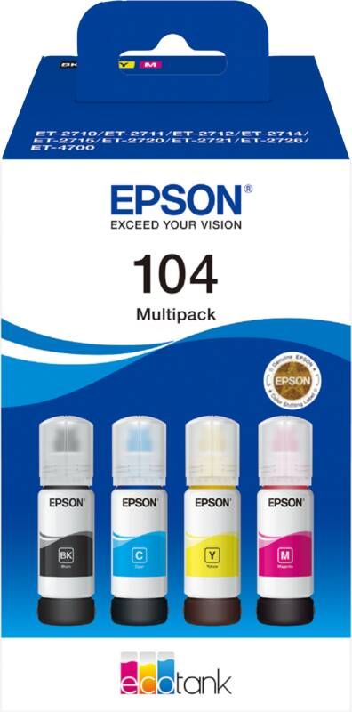 Epson Multiverpakking 4 kleuren EcoTank 104