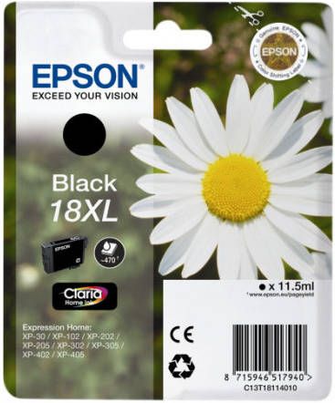 Epson 18XL Cartridge Zwart