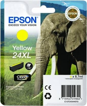 Epson T2434-cartridge olifant geel XL