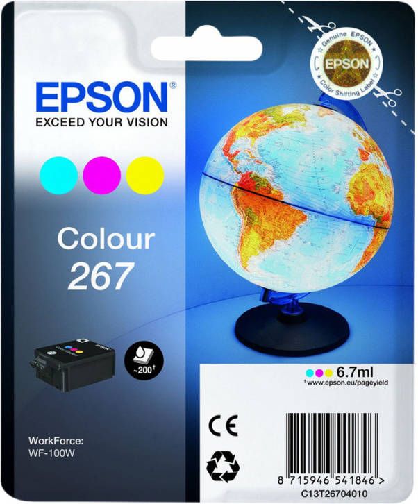 Epson inktcartridge 267 200 pagina&apos;s OEM C13T26704010 3 kleuren