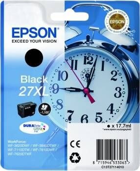 Epson DURABrite Ultra Ink 27 XL inktpatroon zwart T 2711