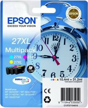 Epson DURABrite Ultra Ink 27 XL Multipack (3 kleuren) T 2715