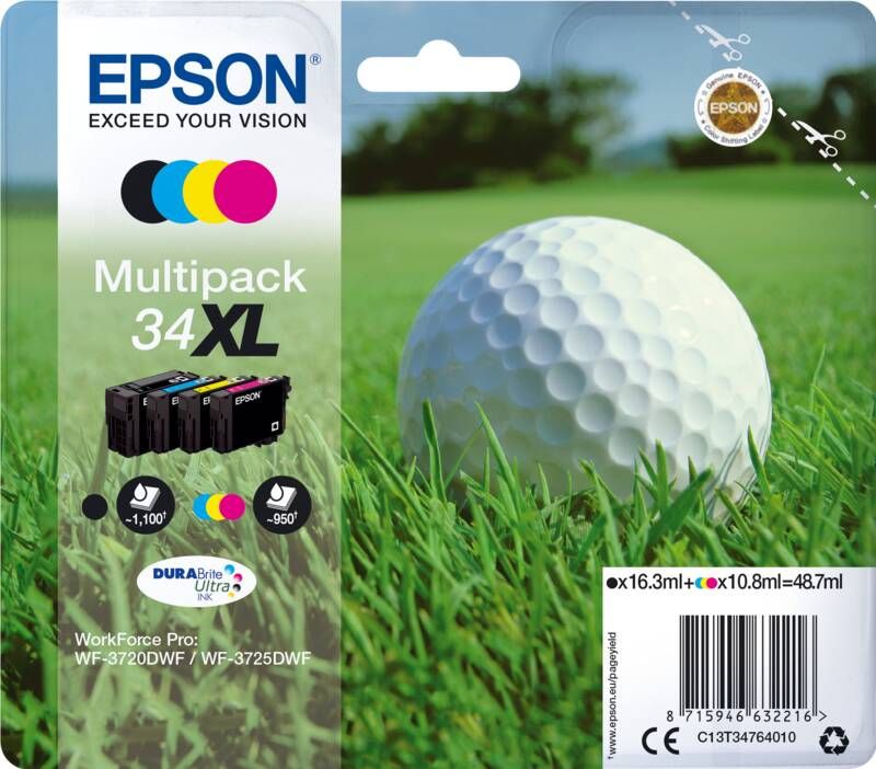Epson Cartridge 34 XL (T3476) Multipack