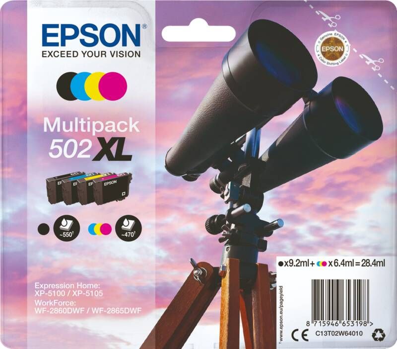 Epson Ink 502XL Binocular CMYK | Cartridges&Toners | Computer&IT Printen&Scannen | C13T02W64010